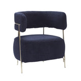Fauteuil lounge Bleu Teddy