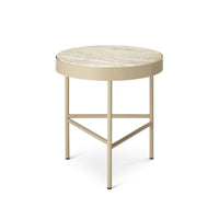 Table d'appoint guéridon TRAVERTINE Medium