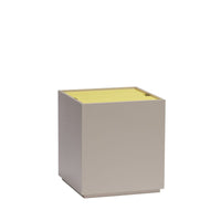 Table d’appoint/Boîte de rangement Gris/Jaune Vault