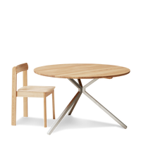 Table de diner Ronde Frisbee - Chêne Blanc